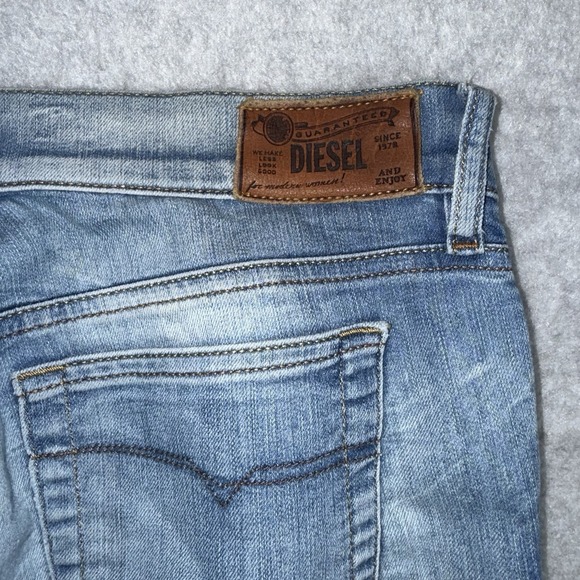 Diesel Jeans Women 27x32 Blue BOOTZEE Slim Bootcut Stretch 0802P Light Wash - Picture 5 of 10